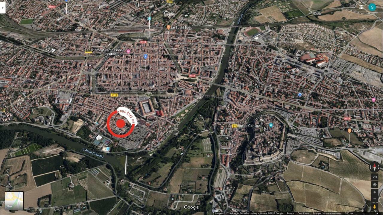 Appartement Calme Et Spacieux, Cite Et Ville A Pied, Wifi, 2 Chambres, 3 Lits Каркассон Экстерьер фото
